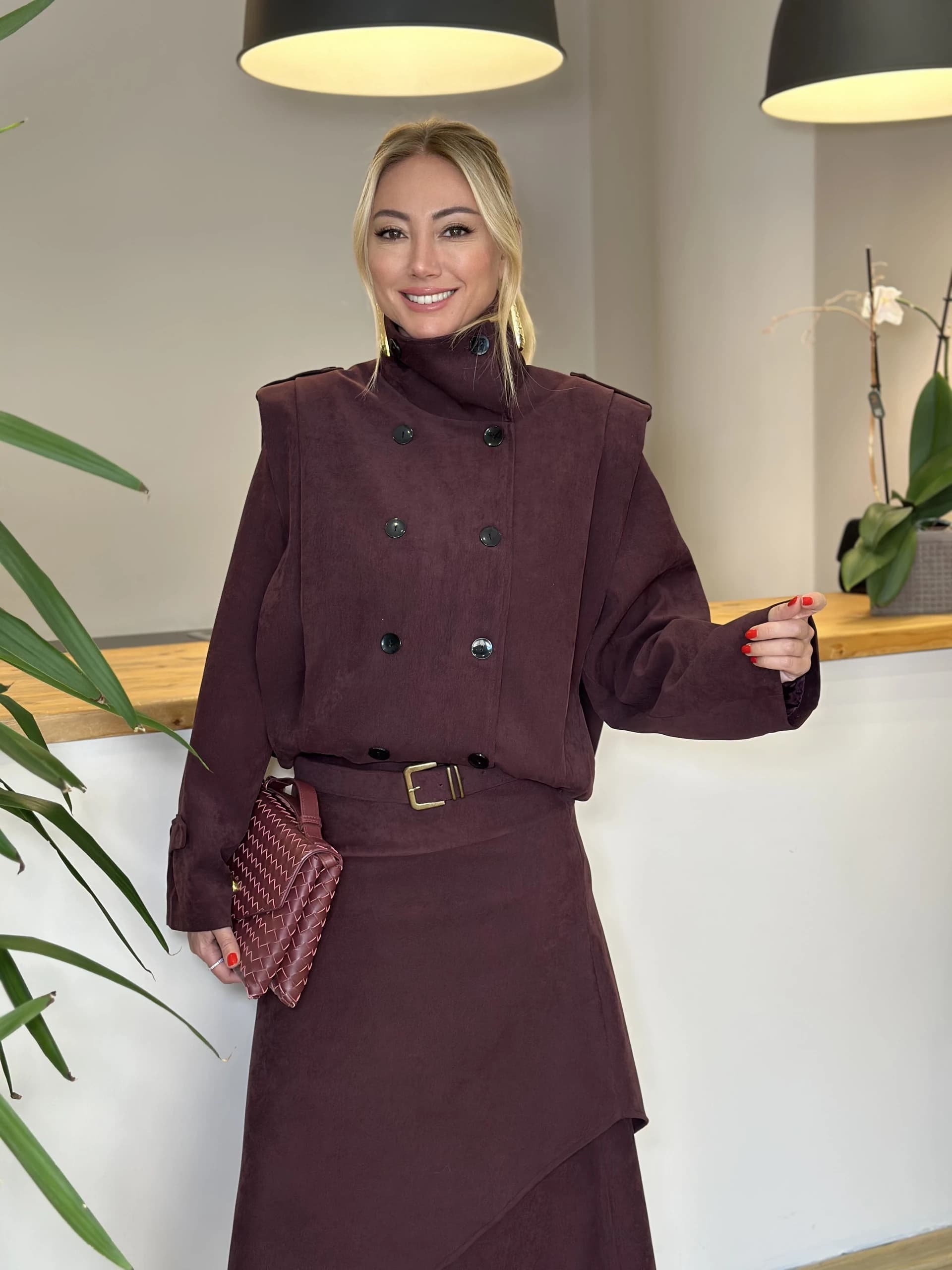 Şöni Bordo Ceket