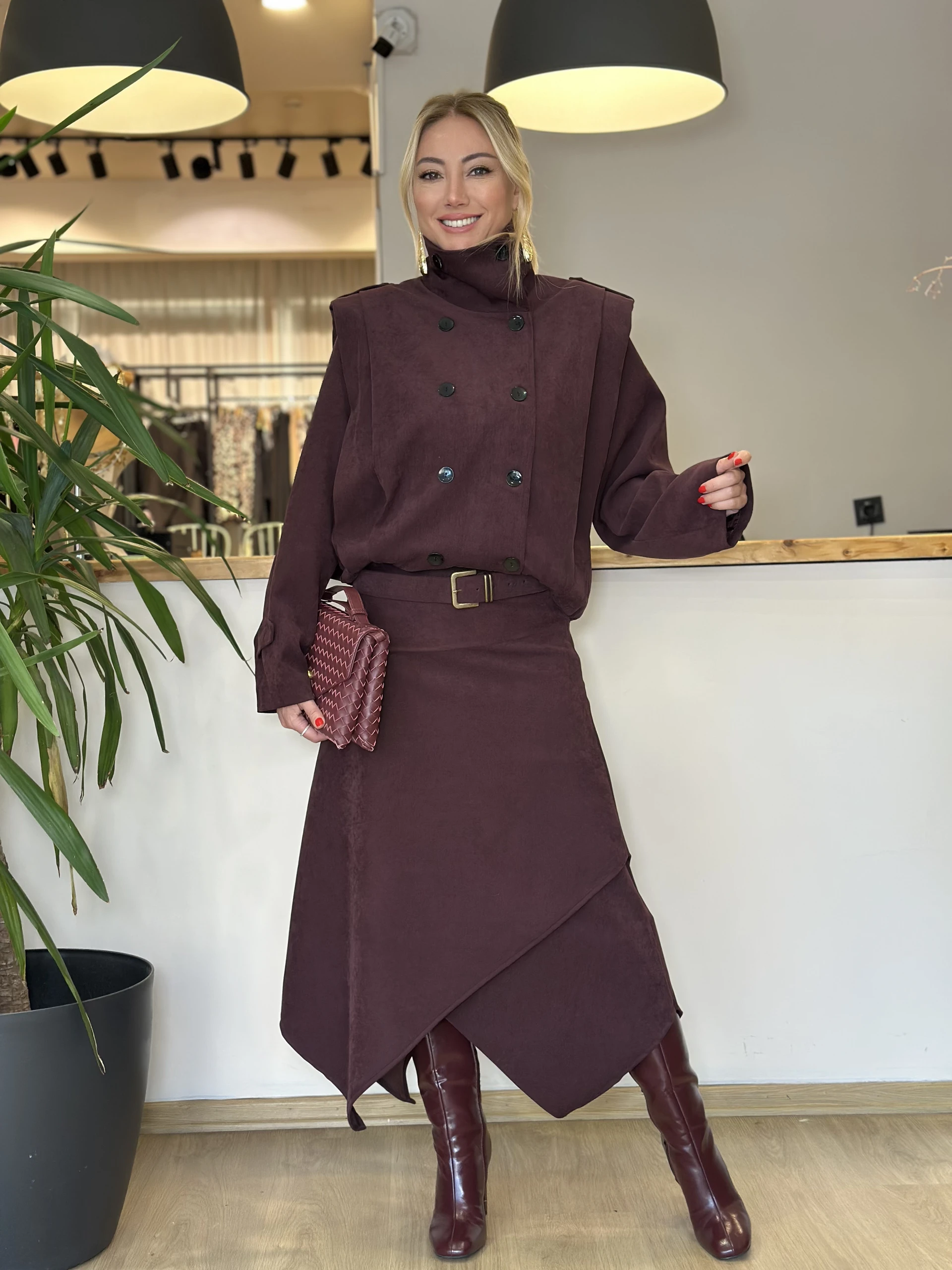 Şöni Bordo Ceket - ₺3.299,99 | ASKI BOUTIQUE Balat Şöni Bordo Ceket Ceket - Detay Görseli 2 | ASKI BOUTIQUE Balat