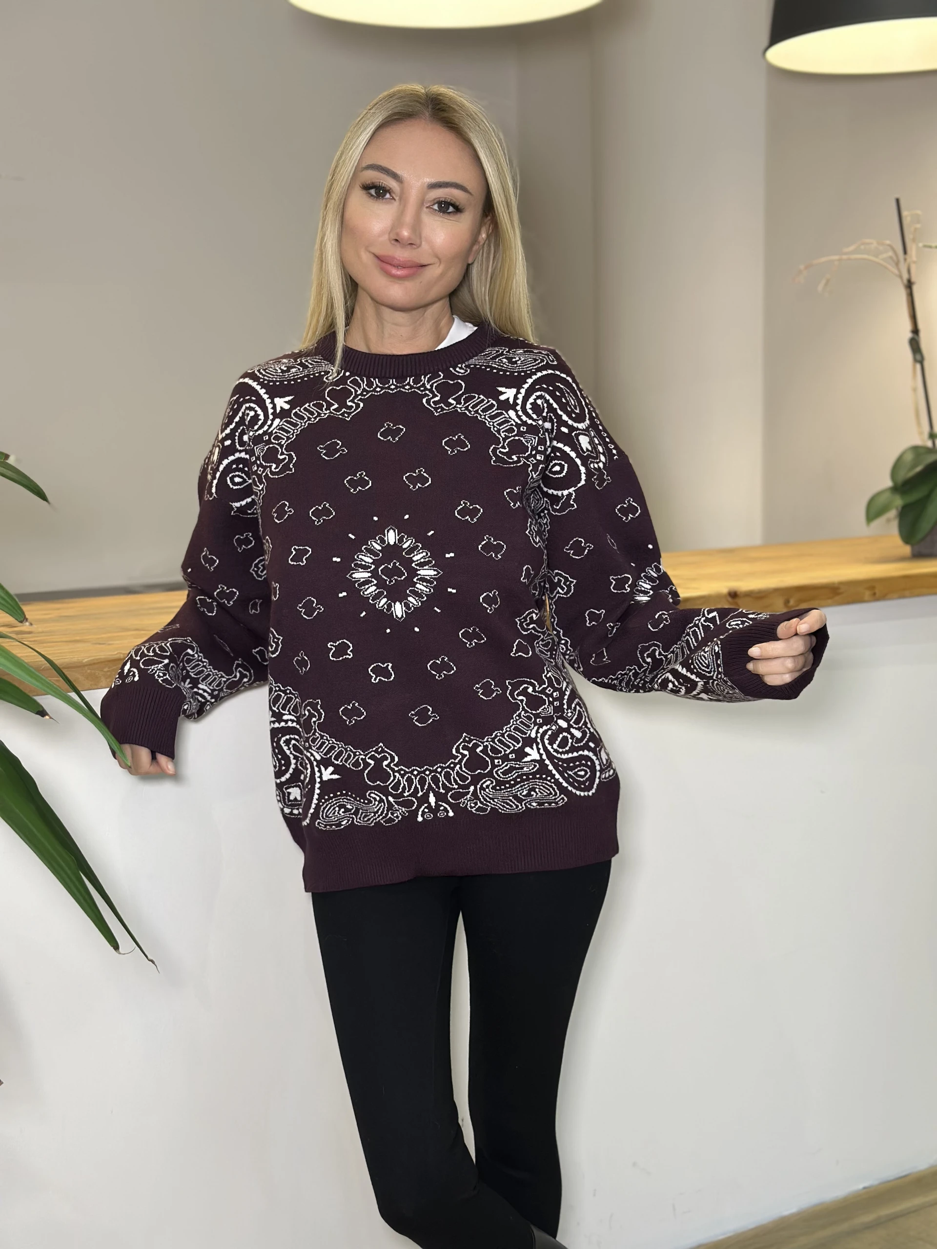 Amore Bordo Kazak - ₺1.599,99 | ASKI BOUTIQUE Balat Amore Bordo Kazak Kazak | ASKI BOUTIQUE Balat