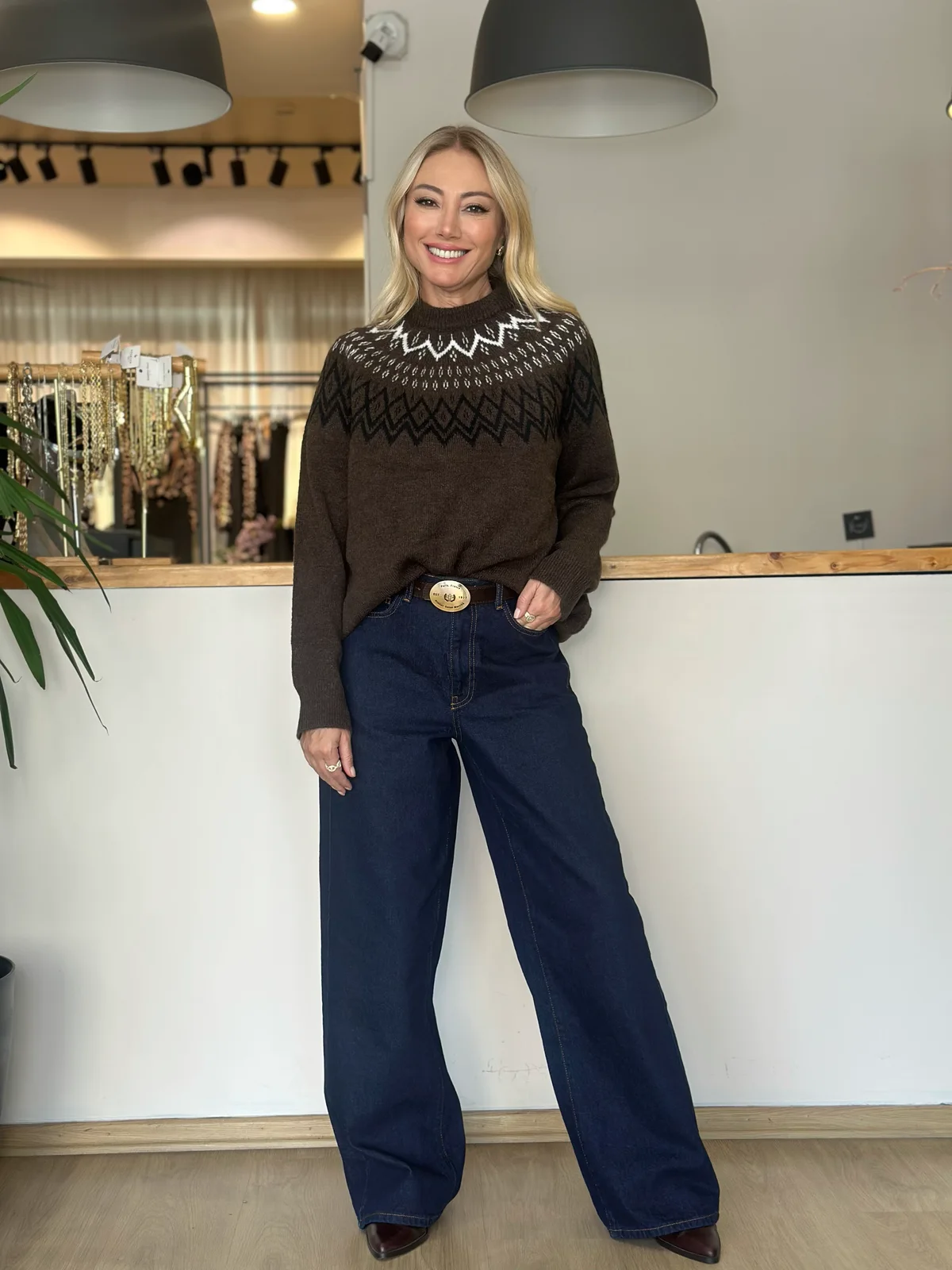 Mison Kahve Kazak Askı00444 - ₺1.399,99 | ASKI BOUTIQUE Balat Mison Kahve Kazak Askı00444 Kazak - Detay Görseli 2 | ASKI BOUTIQUE Balat