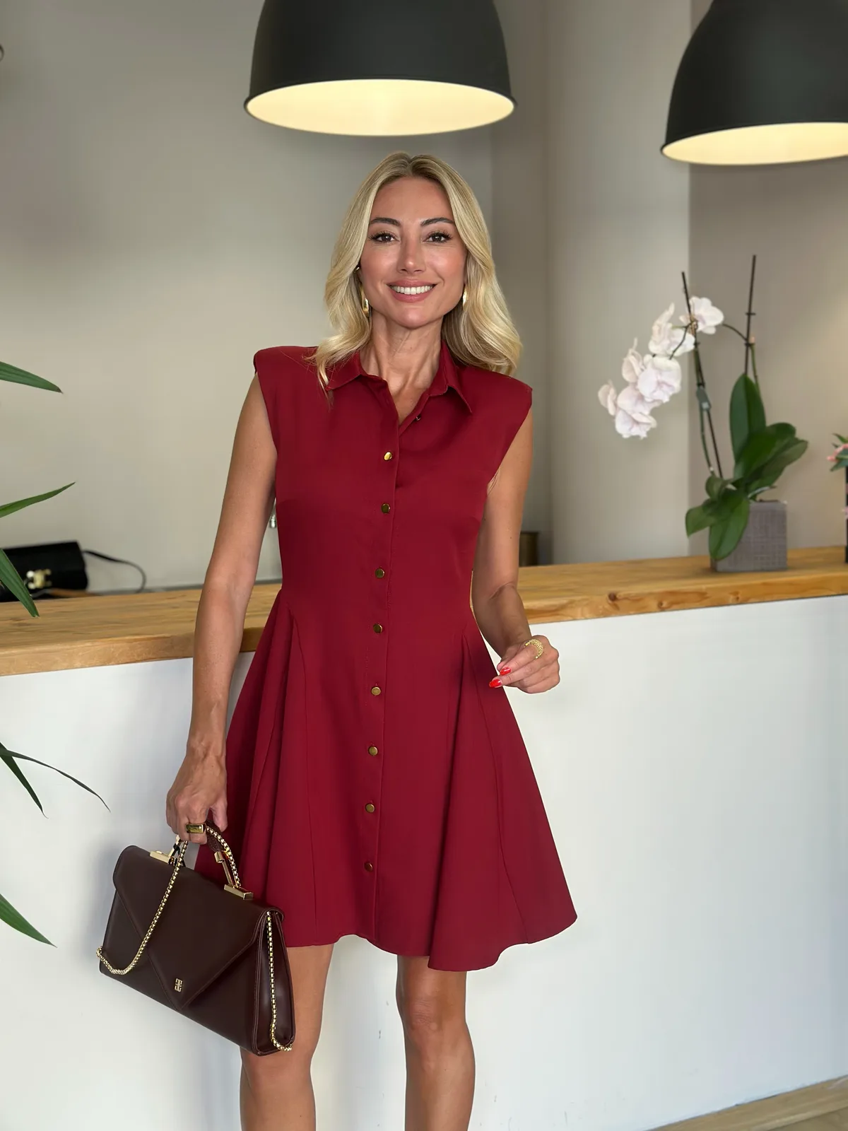 Bordo Volanlı Tasarım Elbise Askı00311 - ₺4.639,99 | ASKI BOUTIQUE Balat Bordo Volanlı Tasarım Elbise Askı00311 Elbise - Detay Görseli 3 | ASKI BOUTIQUE Balat
