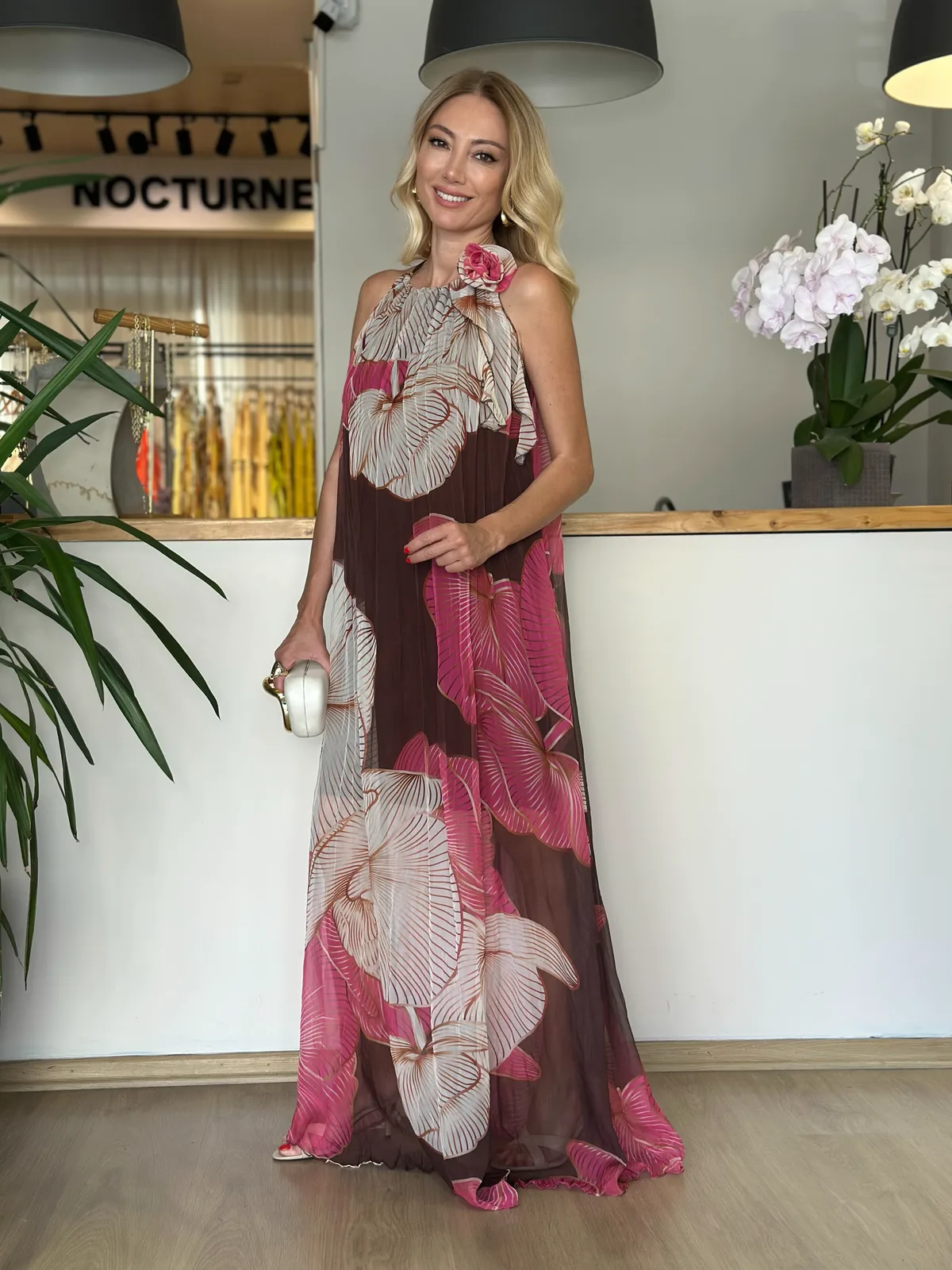Milano Pembe Tasarım Elbise Askı00181 - ₺4.499,99 | ASKI BOUTIQUE Balat Milano Pembe Tasarım Elbise Askı00181 Elbise - Detay Görseli 3 | ASKI BOUTIQUE Balat
