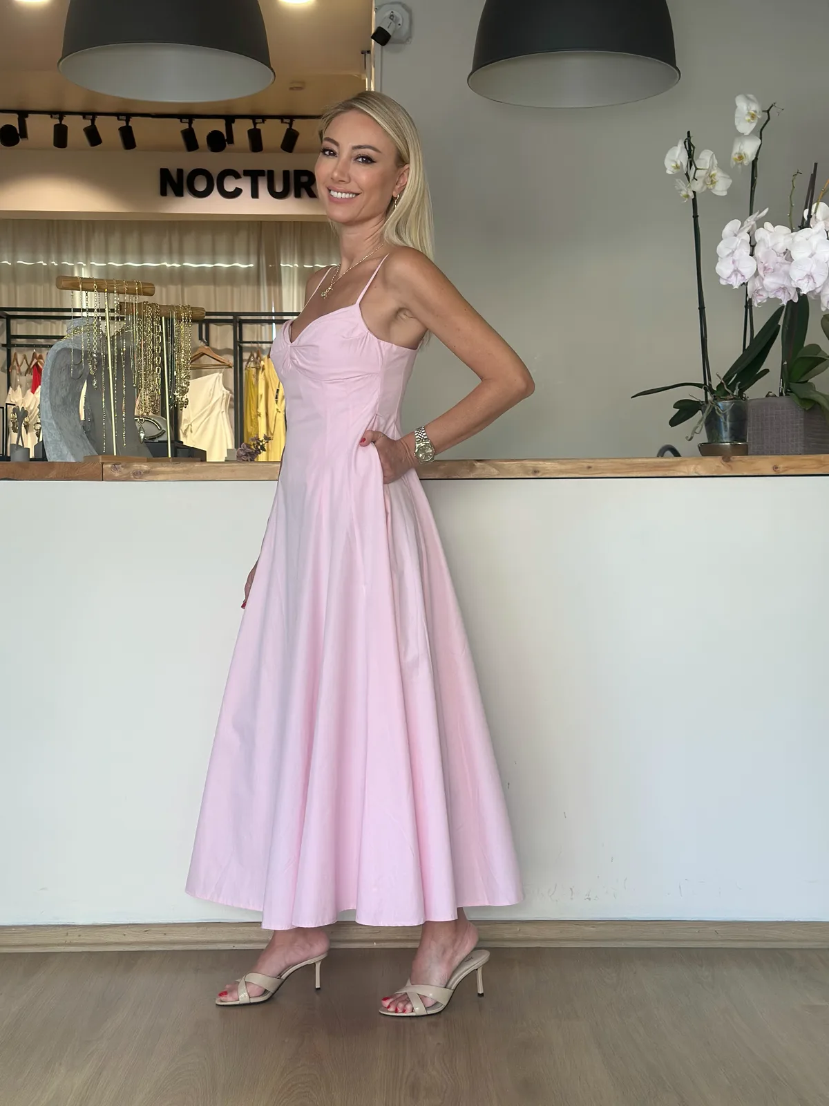 Pembe İp Askılı Elbise Askı00220 - ₺2.749,99 | ASKI BOUTIQUE Balat Pembe İp Askılı Elbise Askı00220 Elbise - Detay Görseli 4 | ASKI BOUTIQUE Balat
