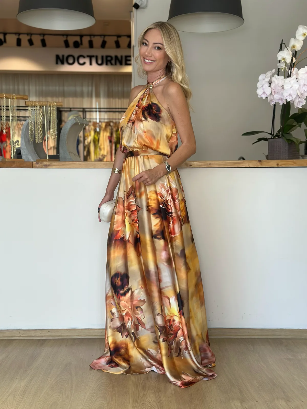 Sarı Tasarım Saten Elbise Askı00229 - ₺5.099,99 | ASKI BOUTIQUE Balat Sarı Tasarım Saten Elbise Askı00229 Elbise - Detay Görseli 3 | ASKI BOUTIQUE Balat
